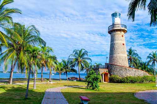 Beautiful lighthouse in Cartagena, Colombia