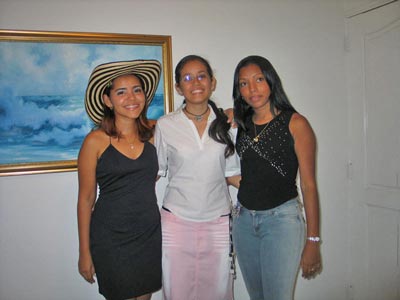 Three beautiful women from Colombia